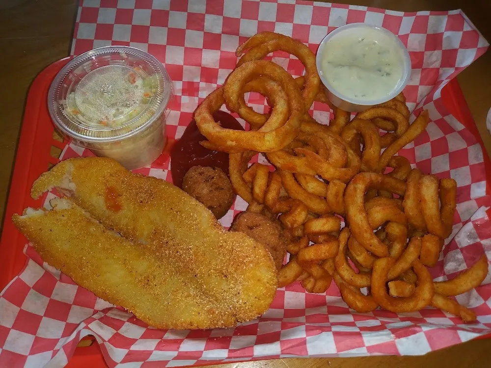 Catfish Basket with Hush Puppies